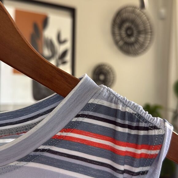 NWT Free People Tempo Mode Striped Sleeveless Muscle Tee Ruched Breathable - Picture 5 of 13